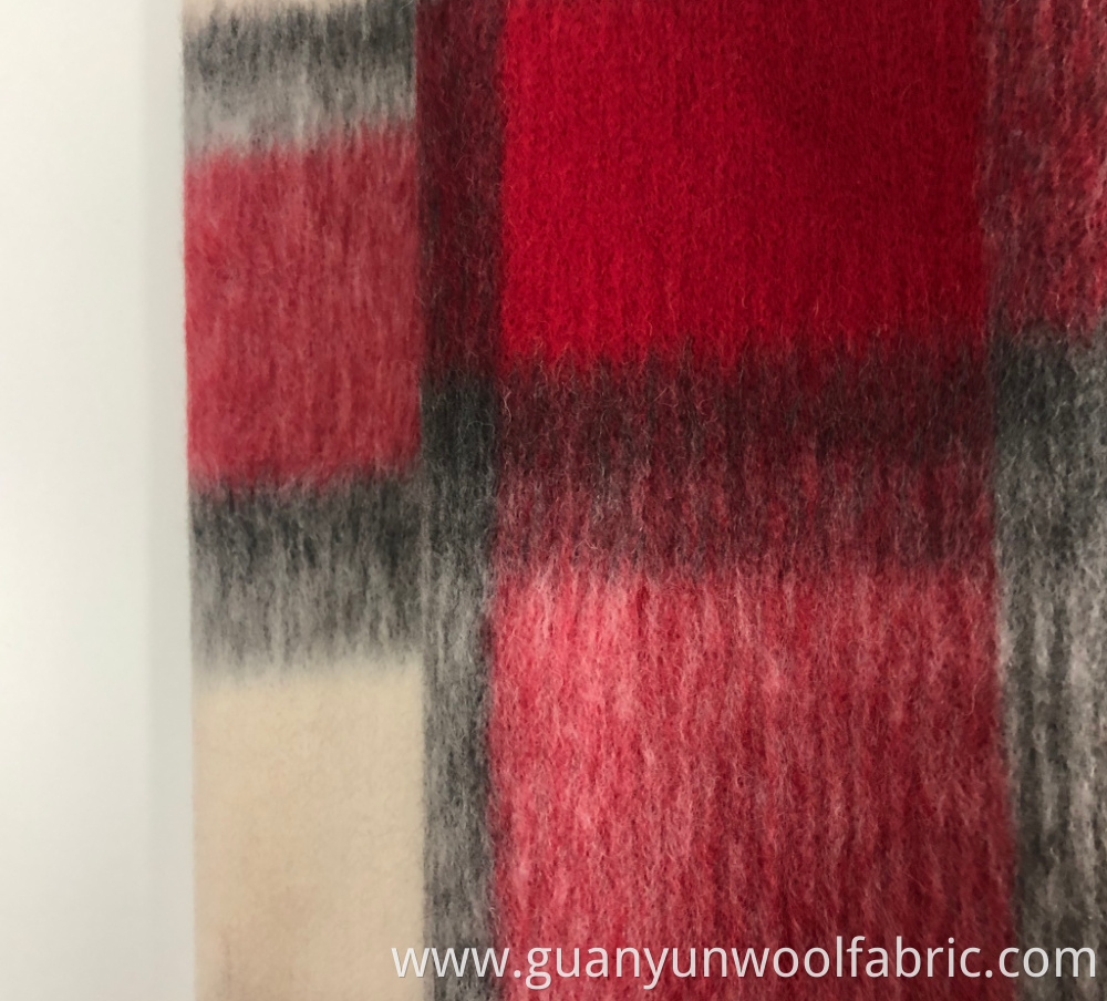 Plaid wool fabric